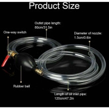 Handpumpsifon för vätskeöverföring, sifonpump för bränsle, vatten, diesel, oljetät, flexibel PVC-slangdesign, multifunktionellt