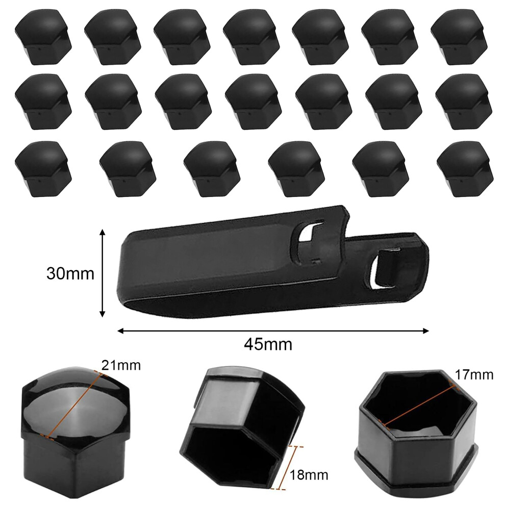 Wheel Nut Protection, High Quality Vinyl 17Mm Universal Flexible Lug Covers For Car Wheel Nut Caps, 20Pcs Tire Bolt Dust Protect Caps Black 9169997077172