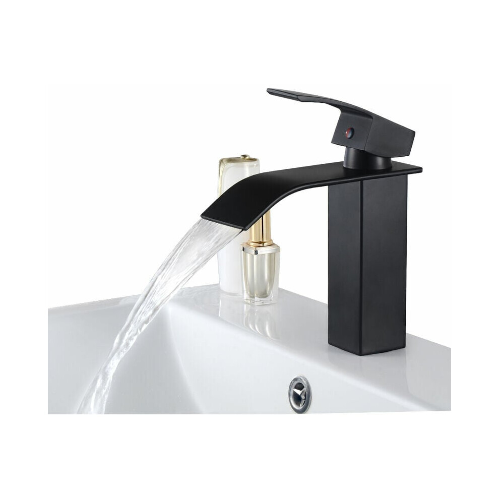 Contemporary Appearance Stainless Steel Construction Bathroom Faucet, Single-Handle Design Hot Cold Water Switch Faucet For Bathroom Sink Vanity, 9405630514773