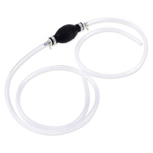 Effortless Liquid Transfer Device, Portable Manual Car Fuel Transfer Pump with Double Bendable PVC Transparent Hose, Your Essential Companion