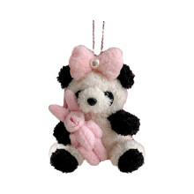 Mini-Plüsch-Panda-Schlüssel-Rosa Hasen-Panda-Tasche zum Aufhängen