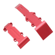 RC Car Aluminum Skid Plate Front & Rear for 1/16 Revo Slash Red
