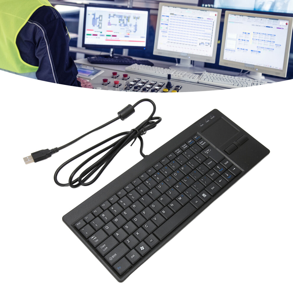 Industrial Wired Keyboard Touchpad With Usb Hub, Abs, 310X115x12mm 7901369388750