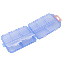 Tragbare Medizinbox aus Kunststoff, wasserdicht, 10-Fach-Wochenplan, blauer Organizer