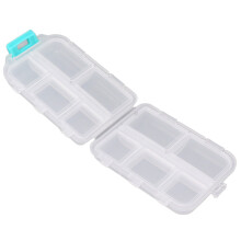 Weekly Medicine Organizer Waterproof Plastic Box 10 Compartments White