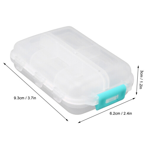 Weekly Medicine Organizer Waterproof Plastic Box 10 Compartments White 1