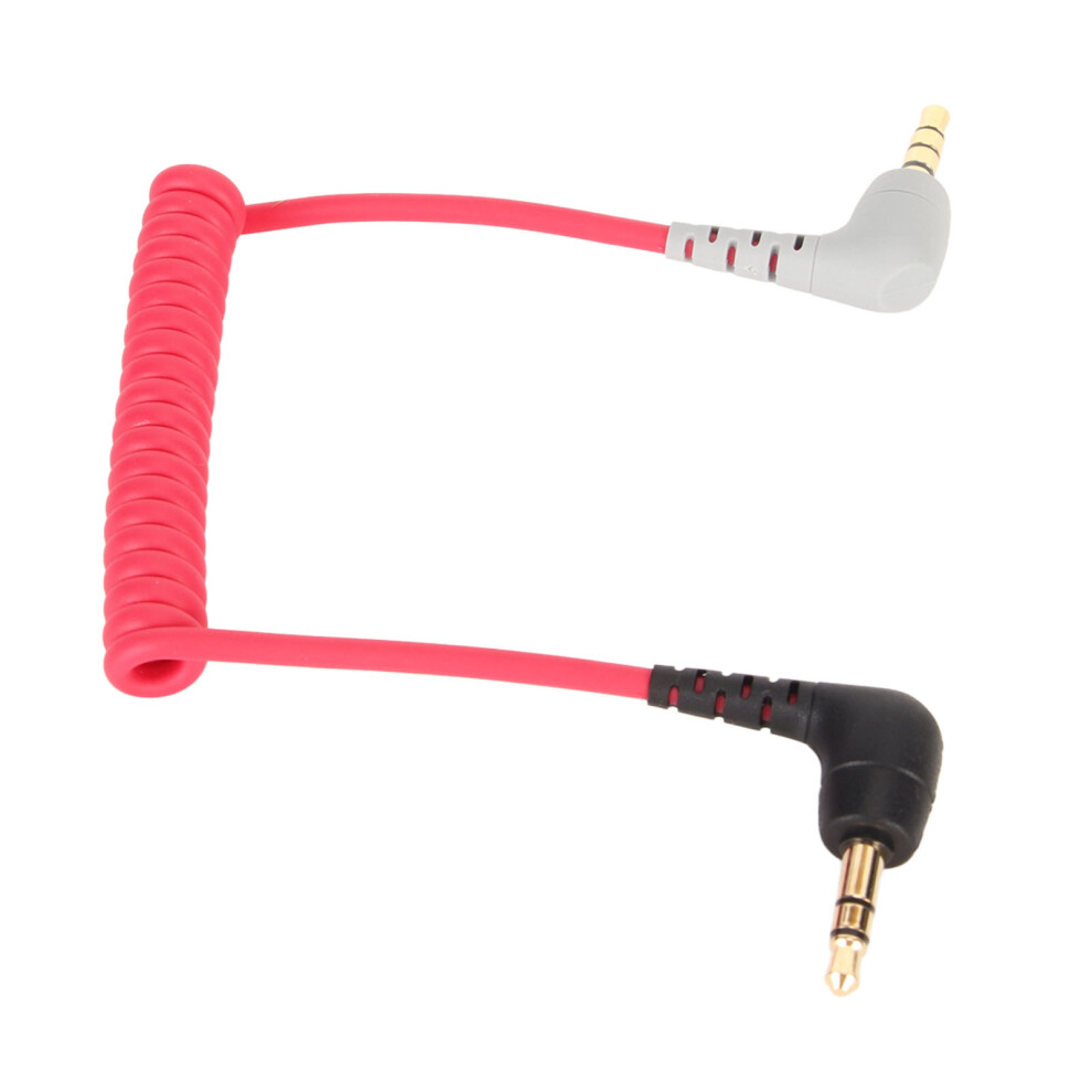Durable 3.5Mm Trrs Coiled Patch Cable For Sound Recording 50Cm 7891369391488