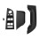 E90 E91 Black Door Armrest Panel with Window Switch Fit 8