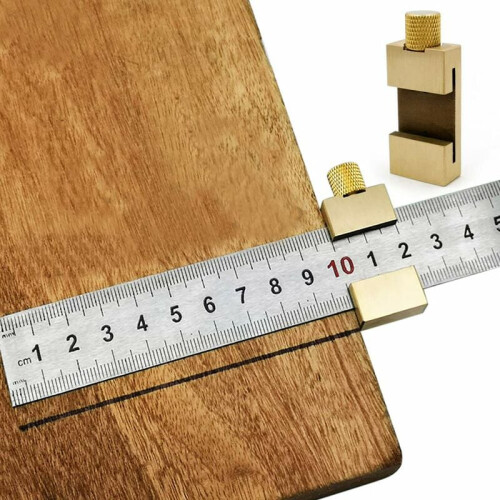Χάρακας από ανοξείδωτο ατσάλι Engineer's Companion Brass Slider, ανθεκτικός στη φθορά