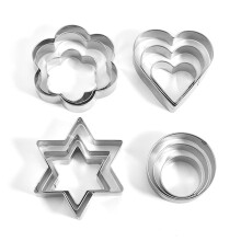 Star-Shaped Baking Cutters, Rust Proof, Lovely Star Shape Dishwasher Safe Star Cookie Cutters for Biscuits Cakes Dough Fruits Vegetables Cheese