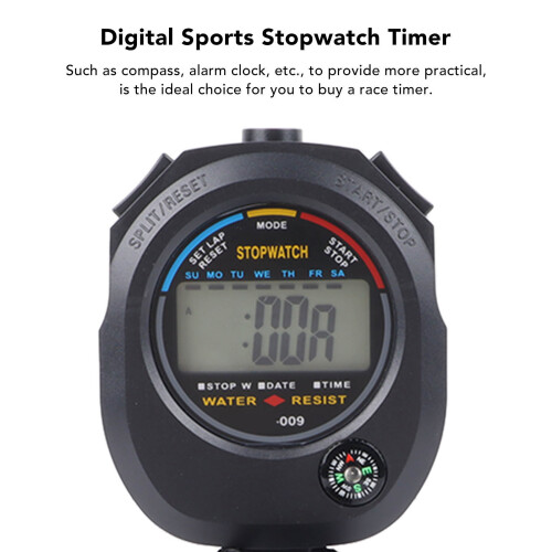 3PCS Waterproof Sports Stopwatch Timer, High Accuracy, 40mAh, ABS, Multi-Function 2