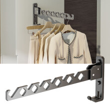 Crochet de Mur Rétractable en Alliage d'Aluminium, Portant à Vêtements pour Séchage, Longueur 40 cm