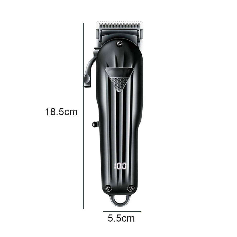 Black Professional Grooming Kit, Advanced Patented Motor Hair Clippers Self-Sharpening Blades, Solid Durable Unibody Hair Cutting Kit For Men (Black)
