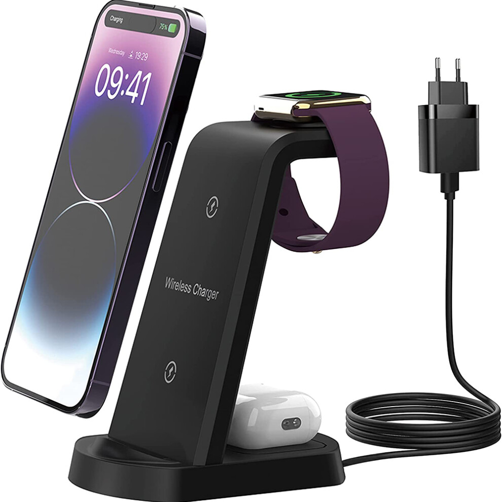 Innovative Charging Dock, 3 In 1 Wireless Charger For Multiple Devices, Supports Fast Charge With 18W Adapter, Compatible With Thick Cases, Popsocket 9128293755795