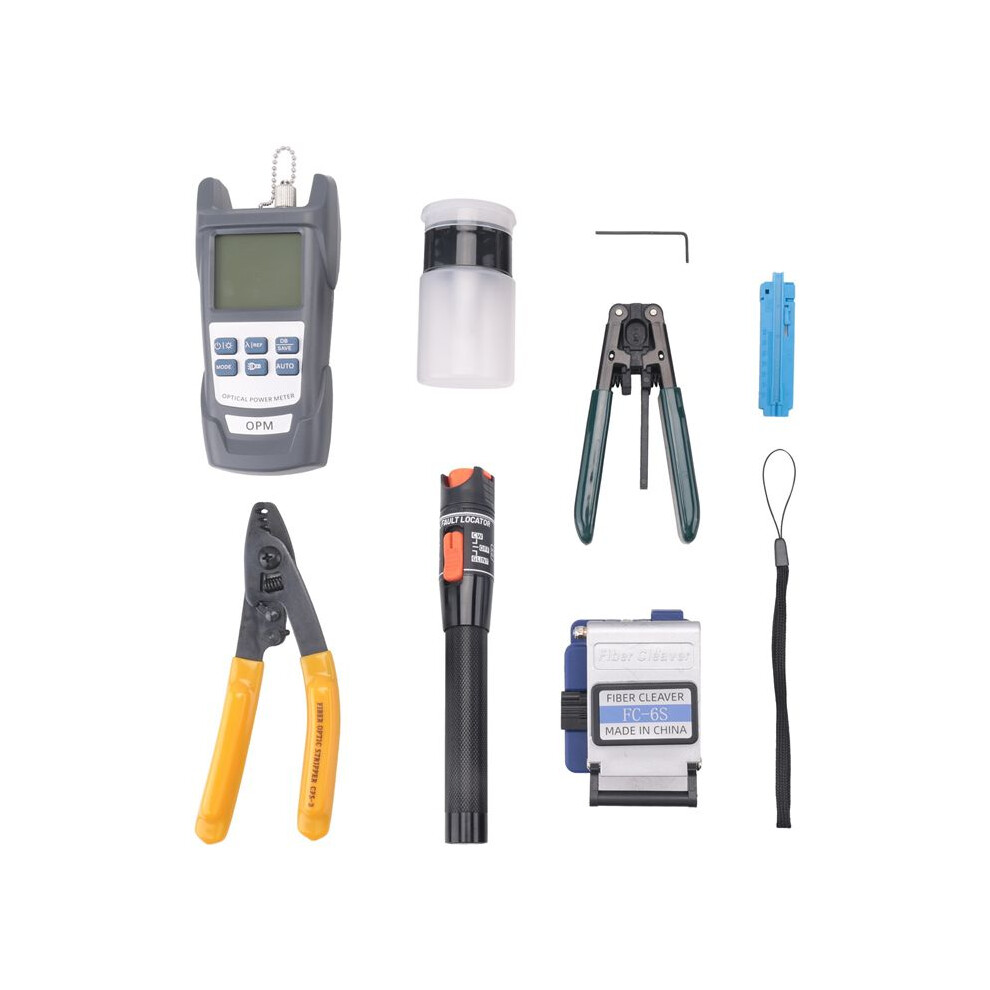 Saivxian Ftth Fiber Optic Tool Kit With -70-+10Dbm Optical Power Meter 10Mw Visual Fault Locator Cutter 4714214272837
