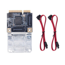 PCI-E to 3.0 Adapter Card PCI-E to 2 Port 3.0 6Gbps SSD Adapter Card for WinXP/Win7/8/10/11 B
