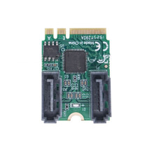 M.2 to 3.0 Adapter Card M.2 A+E Key to 2 Port 6Gbps SSD Expansion Card for WinXP/Win7/8/10/11 A