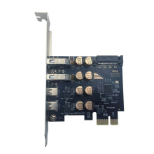 PCI Expansion Card 4- USB 3.0 + Type-C Expansion Card 5Gbps D720201 High Speed Hub for Desktop Computer