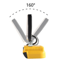 18V Li-Ion Cordless LED Flashlight with USB & Type-C Charging Port, 4 Inch for Flood Lights