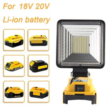 18V Li-Ion Cordless LED Flashlight with USB & Type-C Charging Port, 4 Inch for Flood Lights