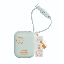 10000mAh Draagbare Oplader Ingebouwde Kabels Snel Opladen voor Meerdere Apparaten Batterijniveauweergave Draagbare -Oplader C