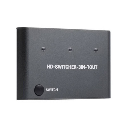 -Compatible 4K Switcher 3 in 1 Out One-Click  Input Devices to Share One HD Screen Support PC Game