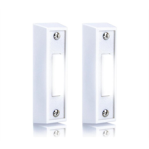 2-Pack LED Lighted Doorbell Button, Wired Push Button Replacement with High Compatibility for Garage and Wall Mount