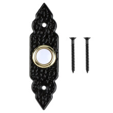 Vintage Style Wired Doorbell Button with Glow, Universal and Easy Installation, Classic Brass Finish for Home