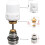 Brass Floor Heating Valve Core Set with Automatic Spring Return Needle Valve,Compatible with M30 X 1.5 Thermostatic 7
