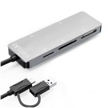 Multifunctional Memory Card Reader Type-C & USB A Card Reader XD+CF+MS++TF/M2 Reader Multi-Card Reader Adapter