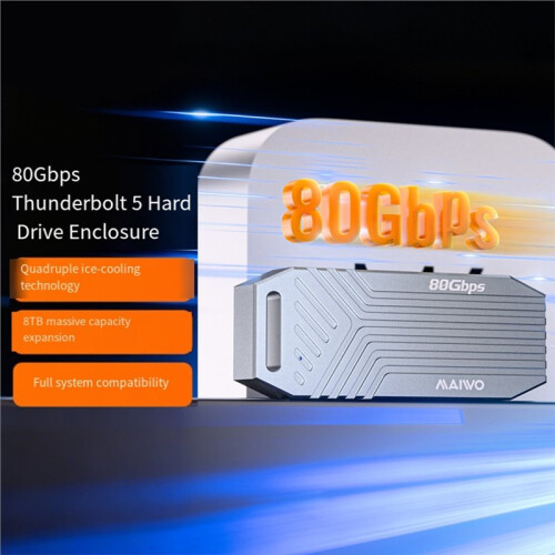 MAIWO for  5/4/3 Solid State Drive Case SSD Enclosure USB 4.0 80Gbps M.2 NVMe SSD Type-C 4.0 8TB Hard Box 1