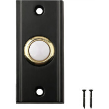 Vintage Style Wired Doorbell Button with Glow,Classic Brass Finish for Home, Office and Other Residential Spaces