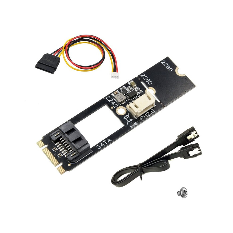 Photos - Cable (video, audio, USB) M.2 Adapter M.2 NGFF to SATA3.0 7 Pin Adapter M2 Key-B to SATA3.0 Adapter Card for 2242 2260 2280 M.2 SDD