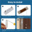 2-Pack LED Lighted Doorbell Button, Wired Push Button Replacement with High Compatibility for Garage and Wall Mount 3