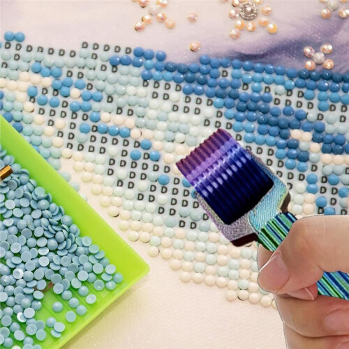 Diamond Painting Roller - Efficient Smoothing Tool for Crafting, Press Roller with 10 Ridges in Rainbow Color 2