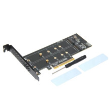1 to 2x NVME Expansion Card PCIE4.0 X8 for M.2 NVMe SSD PC X1 X4 X8 Expansion Card PCIe 3.0 for 2230 2242 2260 2280
