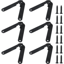6 Stuks 180 Graden Draaibare Steunscharnieren, 9 Inch Opvouwbare Dekselsteunscharnieren voor Meubels, Kasten, Dozen, Sieraden en Cadeaus