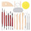 17PCS Clay Sculpting Tools with Wire Pottery Modeling Ceramics Polymer Tools Set for Air Dry Clay Carving 1