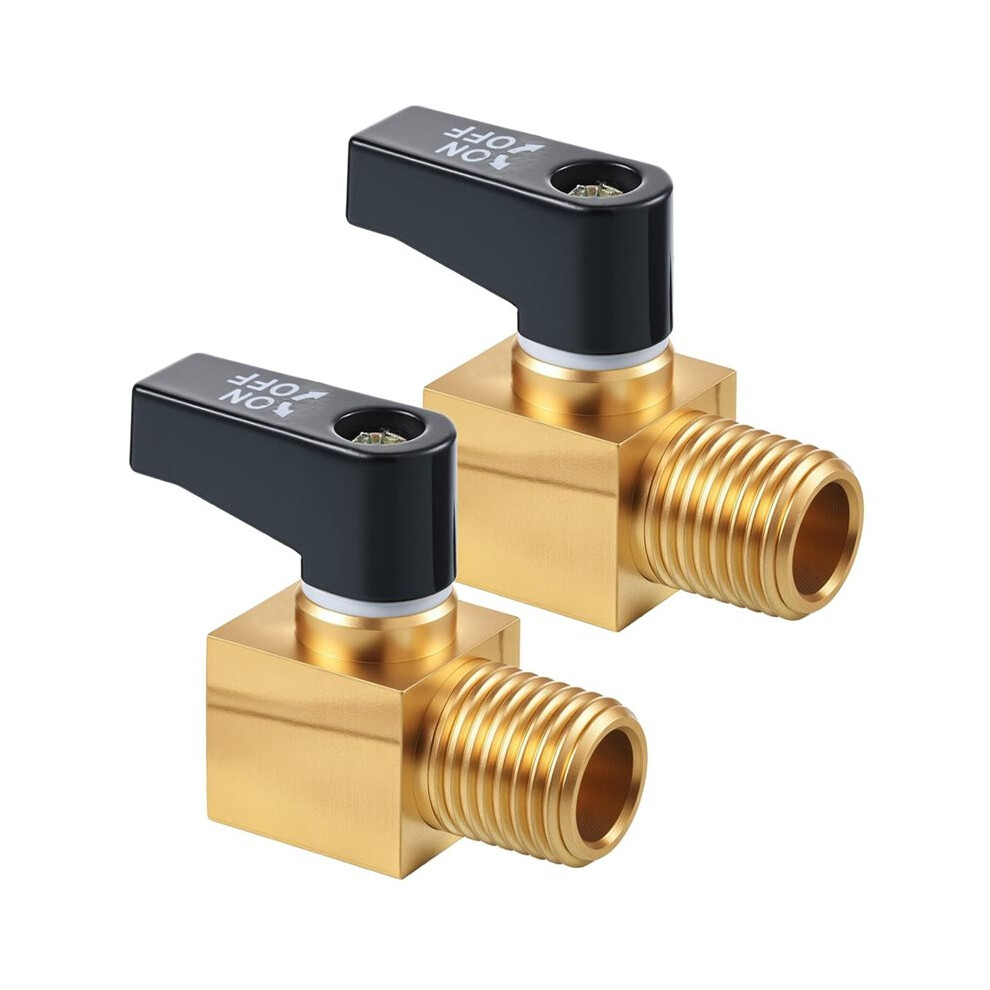 2Pcs Air Compressor Drain Valve, Air Tank Drain Valve Brass Valves 1/4 Inch Npt Male X Npt Femal 4712647972379
