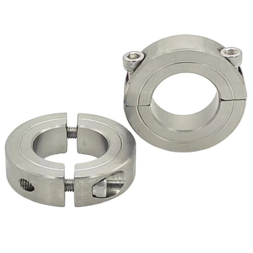 Stainless Steel Separable Retaining Double Split Shaft Collar Lock Collar Clamp Set Screw Ring Accessories