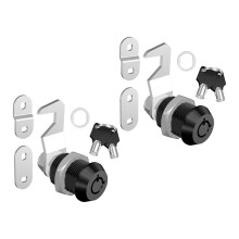 2 Pcs Zinc Alloy Toolbox Locks with Keys, 5/8" Tubular Cam Lock Keyed Alike for Secure Storage
