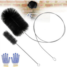 Stove Pipe Brush Chimney Brush Diameter 150 mm/180 mm 2pcs Chimney Brush Chimney Sweep Brush Oven Brush with Flex Rod