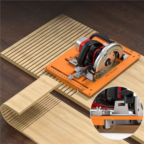 Woodworking Cutting Machine Base Adjustable Precision Durable Can Be Chamfered At 45 Angle Electric Saw Base Plate Tool 1