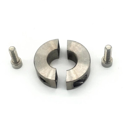Stainless Steel Separable Retaining Double Split Shaft Collar Lock Collar Clamp Set Screw Ring Accessories 1