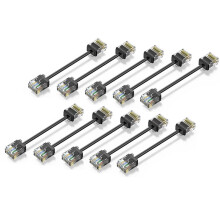 10Pack Cat6/Cat6a Slim RJ45 UTP Network Cord 10Gbps Cat 6 Patch Cable for Patch Panel to Flexiable