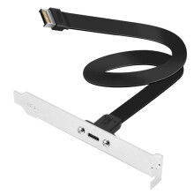USB-C Till USB3.2 Typ-E Förlängningssladd 20 Gbps 20-Polig Förlängningskabel för Moderkort USB-Kontakter USB Typ-E Hankabel 30 cm