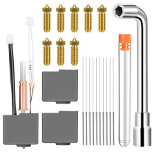 For Kobra 3 Hotend Kit, Hot End Set for 3D Printers with 8 X 0.4 mm Brass Nozzles, for Kobra 3/Kobra 3 Combo