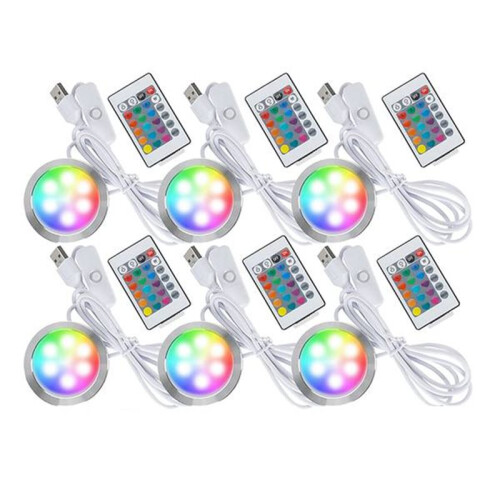 6pcs Remote Control RGB LED Lamp Kit 001 for  H2D/X1/P1P/A1   Multicolor F RGB Includes