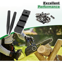 Kit de 3 Outils de Réparation de Chaîne de Tronçonneuse de Poche avec 10 Maillons de Jonction de Chaîne de 3/8"