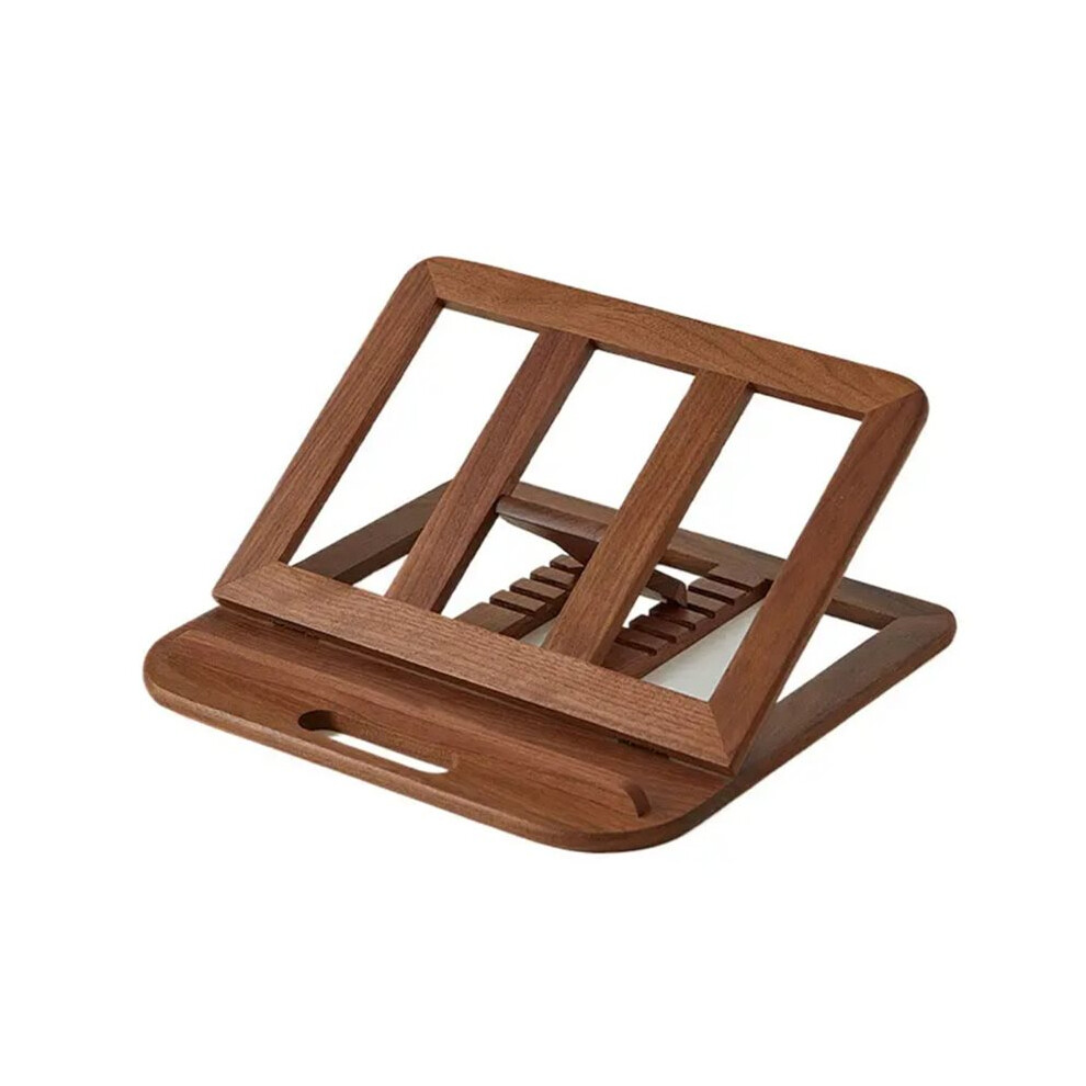 Wooden Computer Stand Adjustable Desktop Student Reading Rack Laptop Cooling Rack Folding Stand Black 6032408684449